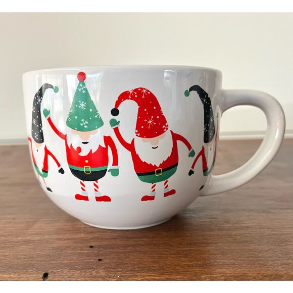 MSRF Design Studio 18oz Jumbo Elves Gnomes Holiday Christmas Coffee/Soup Mug - Picture 5 of 7